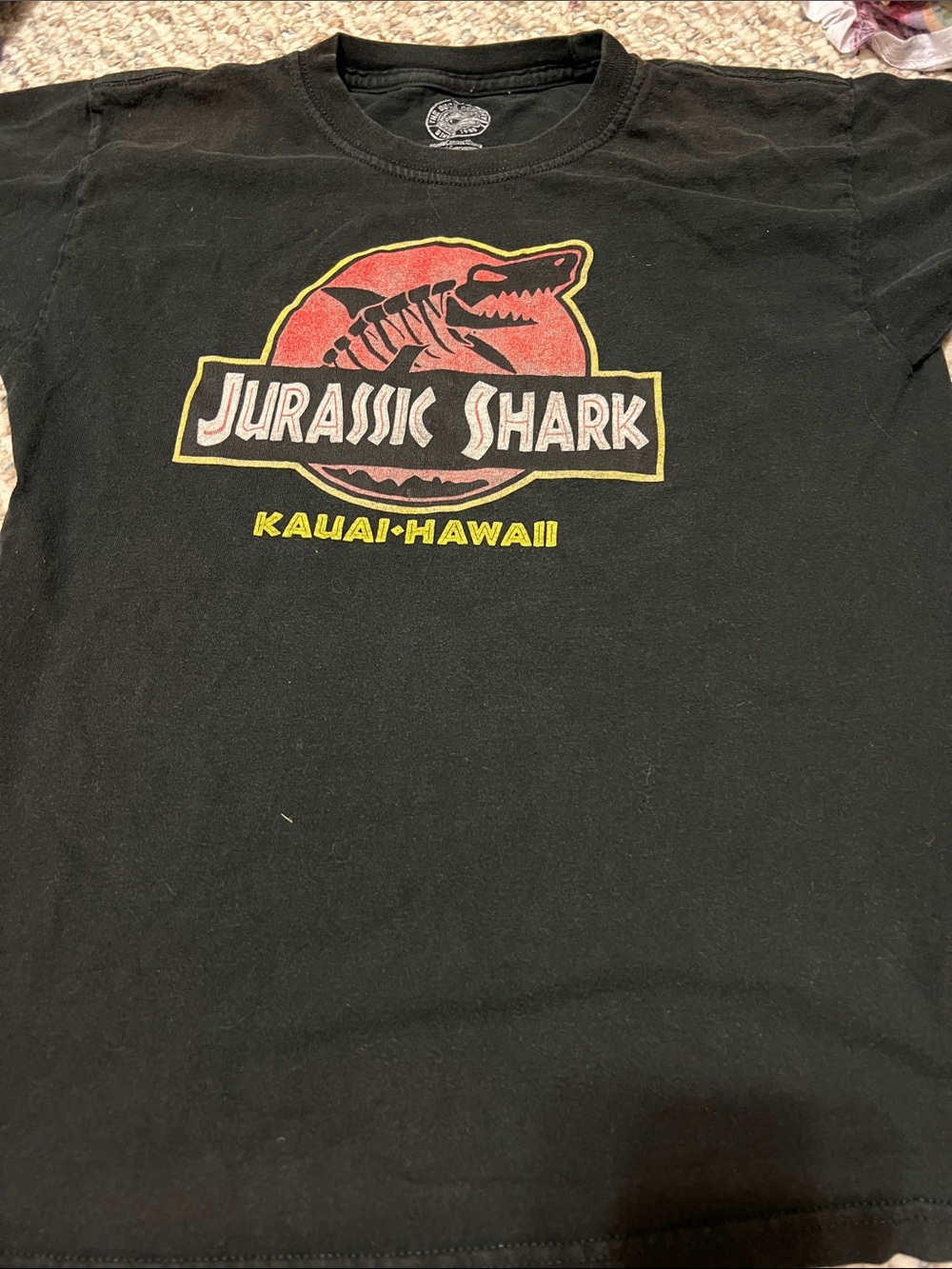Jurassic Shark Black Graphic Tee - Kids (Kauai, Hawaii)